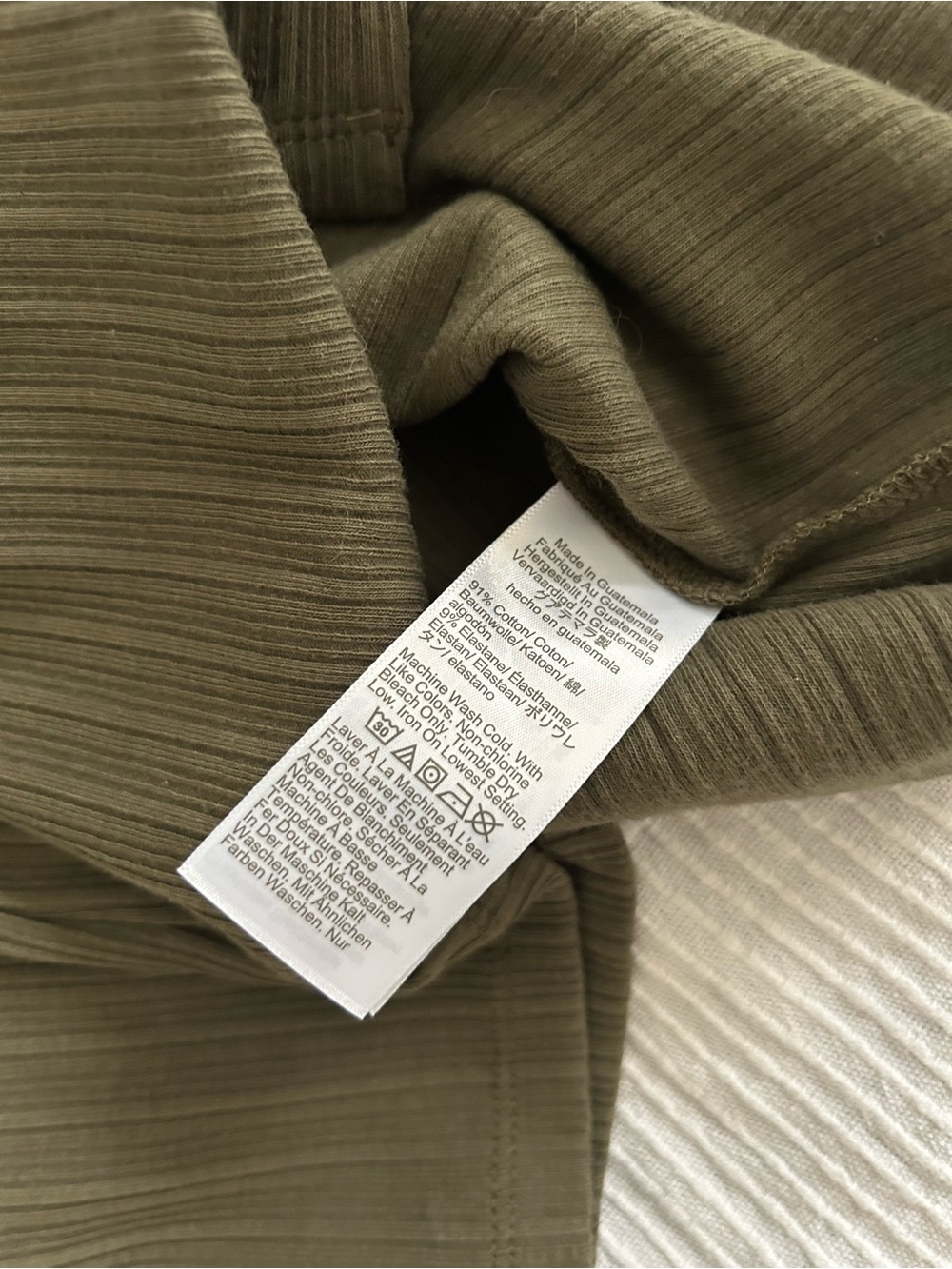 Madewell Olive Green Ribbed Button-Front Tank - Picture 5 of 5